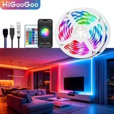 HiGooGoo 30/20/10/5M Fita LED SUPER LED ULTRA RGB LEDS 16 CORES Com Fonte
