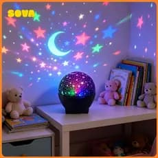 Luminária Projetor de Estrelas Galaxy USB Portátil Abajur Quarto Infantil Star Master