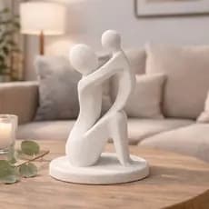 Escultura Decorativa Mãe e Filho Moderna Minimalista Decoração Sala Quarto Presente Dia das Mães