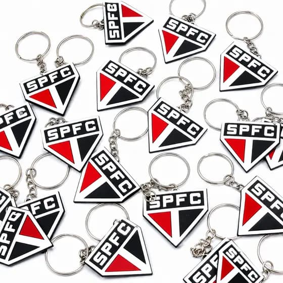 Kit 10/50 Chaveiros São Paulo Time Escudo SPFC Lembrancinha Brinde Festa Atacado