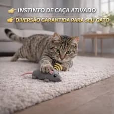 Brinquedo Sonoro Gatos Ratinho Interativo 50 Unidades Diversao Entretenimento Felinos