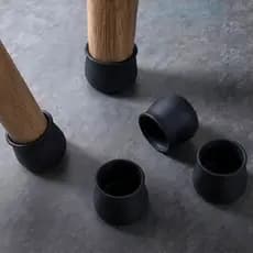 Kit 4 Protetor de Silicone para Pés de Cadeira e Mesa Redondo Pezinho Antiderrapante Banco Piso Proteção Móvel Madeira