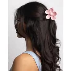 Kit 2 Grampo Piranha Presilha Cabelo Flor Tropical Garra Frangipani Prendedor Feminino Estilo Coreano Praia Feriado
