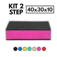 Kit 2 Step Academia 40x30x10 Duplo Fitness Agachamento Circuito Reabilitação Resistente Leve EVA