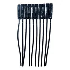 100 Lacre Malote Numerado 23 CM Preto
