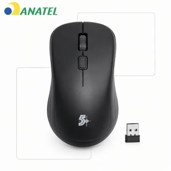 Mouse Sem Fio Wireless 2.4GHz 1000 DPI USB Plug And Play Notebook PC Computador Windows Mac Linux