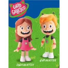 Bonecos Gato Galáctico e Duda Galáctica - Original - Divertoys Briquedos