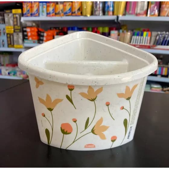 Escorredor de Talheres Plasútil Porta Talheres Organizador de Pia BPA Free Floral