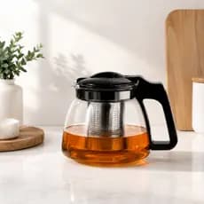 Chaleira de Vidro Premium 900ml com Infusor Inox