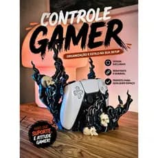 Suporte controle gamer, suporte joystick, porta controle base controle videogame caveira nuvem dark ps4 ps5 xbox