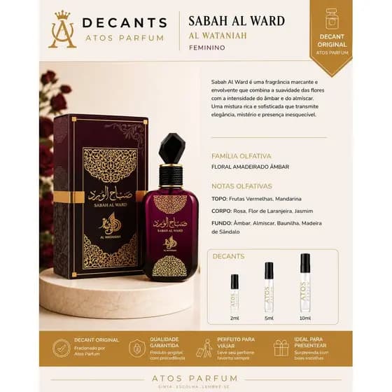Perfume Sabah Al Ward Al Wataniah Eau de Parfum - ORIGINAL