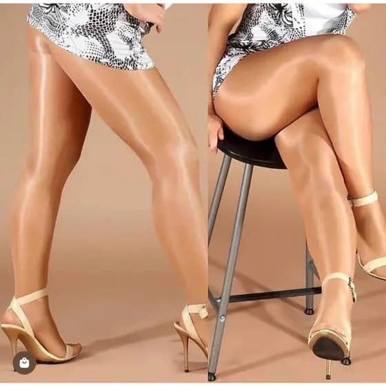 meias 70d Femininas De Cetim Brilhante Meia Calça Anti Celulite