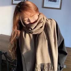 cachecol lisa de FINO～GROSSOcom franjas