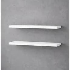 KIT 2 Prateleiras MDF 60cm Suporte Invisível Prateleira Flutuante Parede Sala Quarto Cozinha