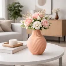 Vaso Decorativo Moderno 3D – Design Minimalista em Espiral (Felicia)