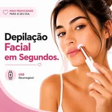 Caneta Depiladora Recarregável USB Depilador de Sobrancelha Removedor de Pelos Facial Elétrica LED