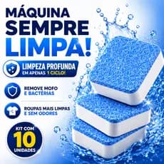 Pastilhas Limpeza Máquina de Lavar Roupa Antibacteriana Remove Odor Resíduos Mofo Kit 10