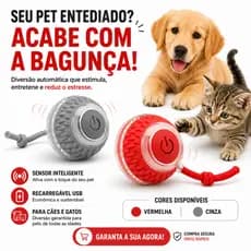 Brinquedo Bola Interativa Automática para Cachorro e Gato USB Sensor de Movimento