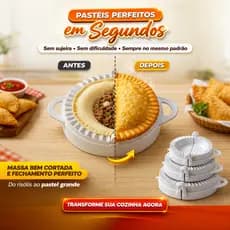 Forma para Pastel Kit 4 Peças Fecha Pastel Molde Risolis Cortador Massa Plástico Resistente
