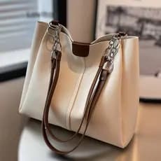 Bolsa Tote Feminina de Grande Capacidade — Estilo Casual, Ombro e Mão, Ideal para Estudantes