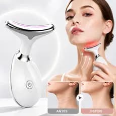 Massageador Anti-Rugas Facial LED Vibração Fóton Tratamento Estético Rejuvenescimento Firmeza da Pele