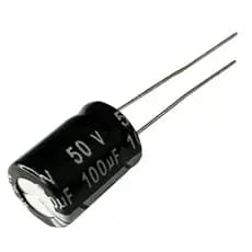 5 PÇS - CAPACITOR ELETROLITICO 100X50V - 100UF X 50V - 105º