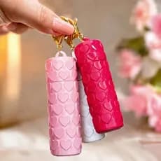Porta Batom com Chaveiro Feminino Compacto Organizador de Batom para Bolsa Acessório Portátil Presente Criativo