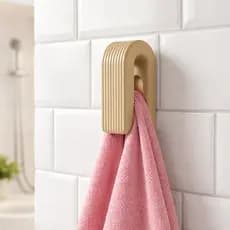Kit Ganchos Porta Toalhas, roupas, panos. Com Travamento Automático (Fixação adesivo - sem furo) Cozinha/Banheiro/Quarto