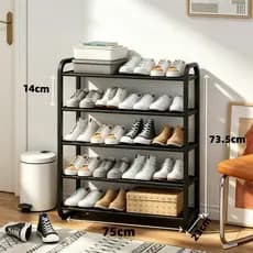 Sapateira multifuncional de 75 cm - Sapateira de 5 níveis, ideal para armazenar 20 pares de sapatos.