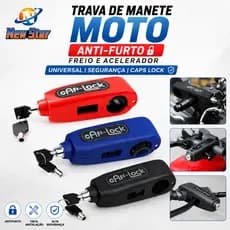 New Star LOJA Trava De Manete Moto Anti-Furto Freio E Acelerador Universal Segurança Caps Lock