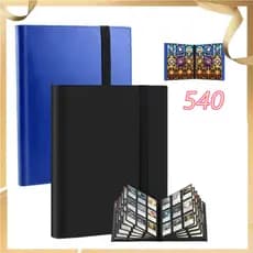Fichário de cartas de 30 páginas, 9 bolsos, fichário de cartas de troca de dupla face, álbum KPop, pasta de cartas jogos
