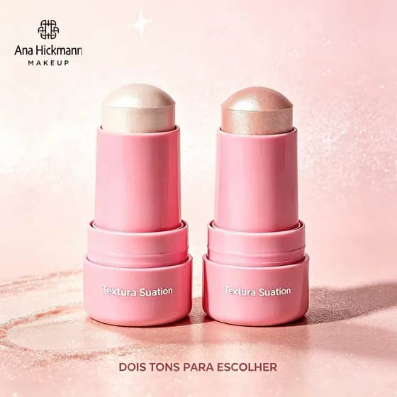 ANA HICKMANN Iluminador em bastão 2 tons – SOPHIA Natural + MARILYN Metálico | 4,8 g