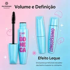Ana Hickmann Máscara de Cílios Cílios de Boneca 10ml – Volume, Definição e Fibras de Nylon