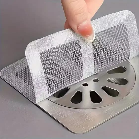 KIT Adesivos Protetores de Ralo Tela Descartavel Anti Entupimento e Anti Insetos Para Casa Pratico