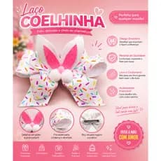 . Laço Infantil Fofo com Orelhinha de Coelho 🐰💗 Presilha Resistente | Sucesso Garantido!