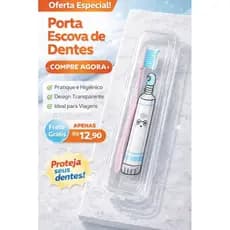 Porta escova de dentes | Kit Porta Escova de Dentes com Tampa | Estojo Viagem Kawaii Fofo | Higiene Dental Organizada