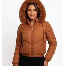 Jaqueta Puffer Feminina Bobojaco - Conforto e Estilo com Capuz Removível e Impermeável