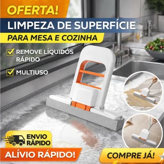 Mini esfregão telescópico portátil, adequado para limpar vidros, mesas e outras superfícies.