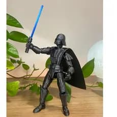 Boneco Darth Vader Articulado com Acessórios 3 Mãos + Capa Removível Action Figure Geek Colecionável