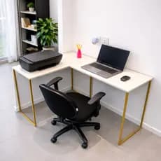 Escrivaninha Mesa para Computador em L Modelo Industrial