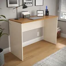 Escrivaninha Home Office 110cm Com Tampo Reforçado de Madeira