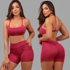 Conjunto Feminino Fitness] Academia Roupa Fitness Feminina