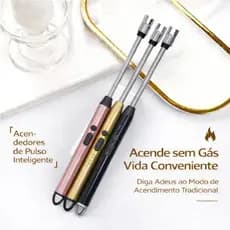 Acendedor Elétrico Recarregável Sem Gás Flexível Para Fogão Vela Churrasco