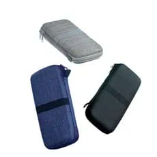 Estojo Organizador Eletrônicos Nylon Porta Cabos Carregador Fones com Bolsos e Elásticos Case Protetor