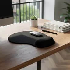 Mouse Pad Ergonômico com Apoio de Punho em Silicone Antiderrapante Conforto para Trabalho e Gamer