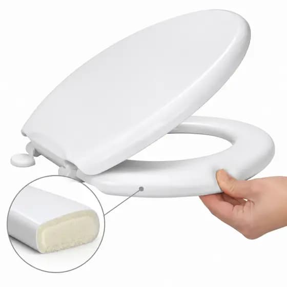 ASSENTO SANITÁRIO SUAVIT ALMOFADADO OVAL BRANCO TAMPA DO ASSENTO SANITÁRIO TIGRE