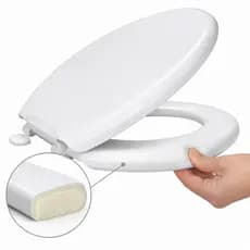 ASSENTO SANITÁRIO SUAVIT ALMOFADADO OVAL BRANCO TAMPA DO ASSENTO SANITÁRIO TIGRE