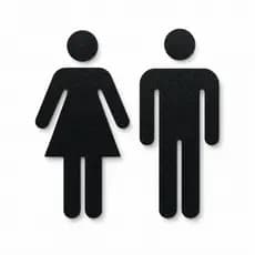 Placas de Banheiro Masculino e Feminino