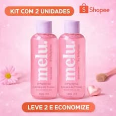 Água Micelar kit 2 C/ Unidades Skin Care Ruby Rose Oficial By Melu 100 ml maquiagem ruby rose