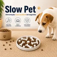 Comedouro Lento Inteligente Pet | Anti Ansiedade e Digestão Saudável ENVIO RAPIDO